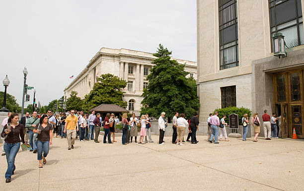 People lining up